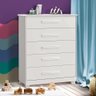 Cômoda Infantil 100% MDF 5 Gavetas Branco Nanda Shop JM - 1
