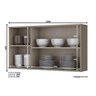 Armário Aéreo para Cozinha 120cm 3 Portas Évelin  - 4