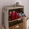 Sapateira Estreita 3 Gavetas Organizadora Banqueta Calçados Gancho Casaco Bolsa Hall Entrada Quarto - 4