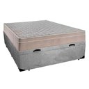 Ver imagem 6 de Cama Box Baú Casal Suede + Colchão Sereneprime Molas Ensacadas 138x188x69 Cinza