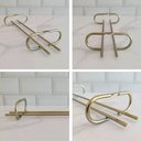 Ver imagem 3 de Kit 2 Porta Taças 25cm Dourado Suspenso Aramado Duller