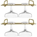 Ver imagem 1 de Kit 2 Porta Taças 25cm Dourado Suspenso Aramado Duller