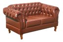 Ver imagem 2 de Sofá 2 Lugares Com 2 Poltronas Chesterfield Capitonê Dom Pedro - Couríssimo Marrom Caramelo