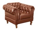Ver imagem 4 de Sofá 2 Lugares Com 2 Poltronas Chesterfield Capitonê Dom Pedro - Couríssimo Marrom Caramelo