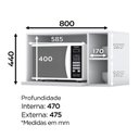 Ver imagem 3 de Armário Aéreo para Microondas 3 Nichos 