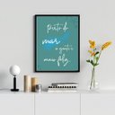 Ver imagem 2 de Quadro Perto do Mar a Gente É Mais Feliz 24x18cm - com Vidro:madeira Branca