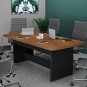 Ver imagem 3 de Mesa para Sala de Reunião Office Executivo para 6 Lugares Tampo Amadeirado