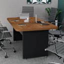 Ver imagem 2 de Mesa para Sala de Reunião Office Executivo para 6 Lugares Tampo Amadeirado