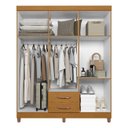 Ver imagem 4 de Guarda Roupa Solteiro 154cm com Espelho Dony A02 Off/cinamomo - Mpozenato