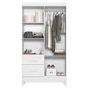 Ver imagem 3 de Guarda Roupa Solteiro Madri 4 Portas e 2 Gavetas Flex Branco com Espelho - Moval