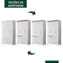 Ver imagem 4 de Guarda Roupa Solteiro Madri 4 Portas e 2 Gavetas Flex Branco com Espelho - Moval