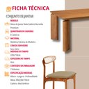 Ver imagem 6 de Sala de Jantar Mesa Nala 220cm Tampo Laminado Canto Moeda com 8 Cadeiras Noronha Premium