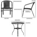 Ver imagem 2 de Jogo 4 Cadeiras Corda Nautica Floripa e Mesa Tampo Ripado Aluminio Roma 80 M Varanda Jardim Area Pi