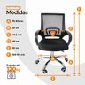 Kit 4 Cadeiras de Escritorio Begonia Tela Mesh Ergonomica + E-book - 5