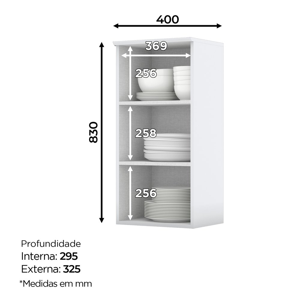 Armário Aéreo para Cozinha 1 Porta Nova York  - 2