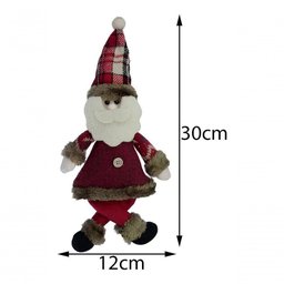 Boneco Papai Noel Natalino Pendente Árvore Natal Tecido 30cm - 3