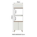 Ver imagem 3 de Torre Quente Armário de Cozinha 70 cm 3 Portas Branco Reims Madesa