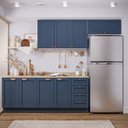Ver imagem 1 de Cozinha Planejada 4 Peças Arizona CabeCasa MadeiraOriginals Azul/Branco
