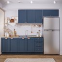 Ver imagem 3 de Cozinha Planejada 4 Peças Arizona CabeCasa MadeiraOriginals Azul/Branco
