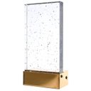Ver imagem 1 de Arandela Cristal Retangular Dourada 10x20cm Led 4w 3000k 4000k 6500k Bivolt Metal e Cristal Uso Inte