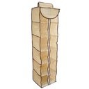 Ver imagem 1 de Organizadr Sapateira Dobravel Anti Poeira Grande Flexivel com Ziper Vertical 6 Divisorias Cabideiro
