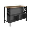 Ver imagem 3 de Balcão Mesa Bancada para Cozinha 127cm com Prateleira MDP Mel com Grafite