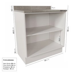 Cozinha Modulada 5 Peças Arizona CabeCasa MadeiraMadeira - 19