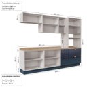 Ver imagem 4 de Cozinha Planejada 5 Peças Arizona CabeCasa MadeiraOriginals Azul/Branco