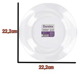 Jogo de 12 Pratos Fundos Astral Duralex 22,2cm Vidro Transparentes Nadir Figueiredo - 2