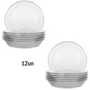 Ver imagem 1 de Jogo de 12 Pratos Fundos Astral Duralex 22,2cm Vidro Transparentes Nadir Figueiredo