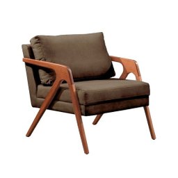 Kit 02 Poltronas Decorativas Madeira Maciça Luxo Itália - Zahav Estofados:Suede Marrom - 3