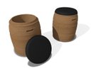 Ver imagem 1 de Pufe Barrel - Mesclado Rolha