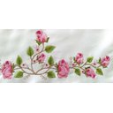 Ver imagem 2 de Toalha De Mão, Lavabo, Bordado Ramos e Rosas Com Tira Bordada. TLVB3 Dohler Artesanalle