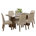 Ver imagem 2 de Conjunto Sala de Jantar Tampo de Vidro 6 Cadeiras Rustic/crema/imperial Sintra Madesa