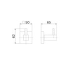 Ver imagem 2 de Cabide Square Ouro Polido - Docol