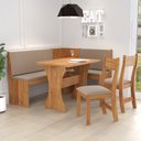 Ver imagem 1 de Conjunto Canto Alemão 4 Lugares com Mesa e 2 Cadeiras Rock Estofadas