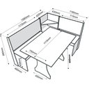 Ver imagem 3 de Conjunto Canto Alemão 4 Lugares com Mesa e 2 Cadeiras Rock Estofadas