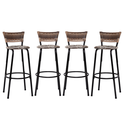 Kit 4 Bancos para Bancada Banqueta Alta Cappuccino Balcão Cozinha Bistrô Área Gourmet Churrasqueira