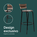 Ver imagem 4 de Kit 4 Bancos para Bancada Banqueta Alta Cappuccino Balcão Cozinha Bistrô Área Gourmet Churrasqueira