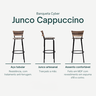 Kit 4 Bancos para Bancada Banqueta Alta Cappuccino Balcão Cozinha Bistrô Área Gourmet Churrasqueira - 3