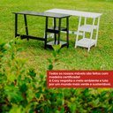 Ver imagem 3 de Mesa Escritório Escrivaninha Ditália MC-190 Branco