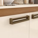 Ver imagem 5 de Cozinha Compacta Modulada 1 Balcão 1 Armário Alto e Armário Aério 7 Portas 2 Gavetas Star Briz Bege/Nature/Off White