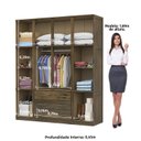 Ver imagem 5 de Guarda Roupa Casal com Espelho 10 Portas 3 Gavetas Paris
