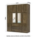 Ver imagem 3 de Guarda Roupa Casal com Espelho 10 Portas 3 Gavetas Paris