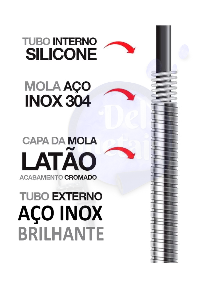 Ver imagem 6 de Torneira Metal Inox Filtro Gourmet Pia Mesa Cozinha C34 Bancada Del Metais Luxo