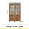 Cristaleira 4 Portas 2 Gavetas Camponesa 100% MDF - 3