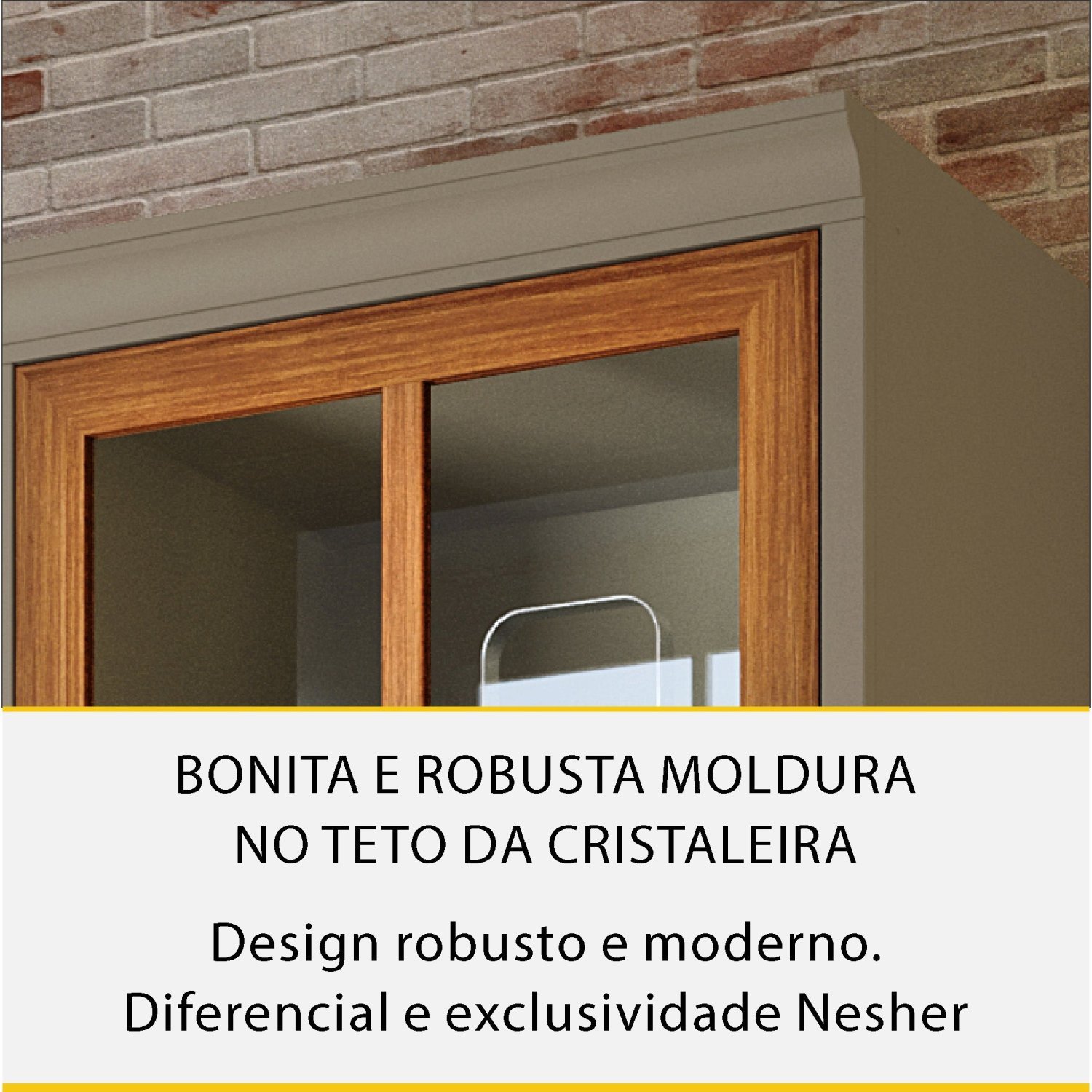 Cristaleira 4 Portas 2 Gavetas Camponesa 100% MDF - 8