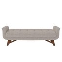 Ver imagem 2 de Puff Recamier Decorativo com Pés em Madeira 195 cm Itália P05 Linho Cru - Lyam Decor