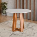Ver imagem 1 de Mesa de Jantar Redonda 4 Lugares Multimóveis CR50242 Cinamomo-Off White