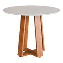 Ver imagem 2 de Mesa de Jantar Redonda 4 Lugares Multimóveis CR50242 Cinamomo-Off White